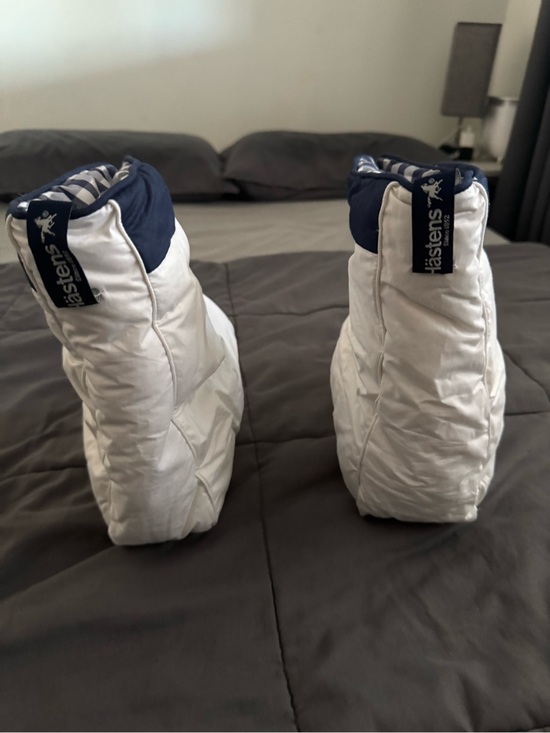 Hästens Luxury Goose Down Boots White/Navy Size M New w/ Bag main image 5